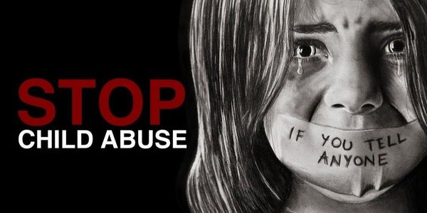 Scared Young Girl - Stop Child Abuse Concept